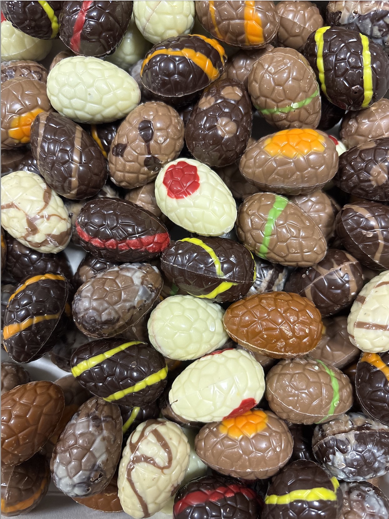 Bonboneitjes - chocolade van Belgische Callebaut chocolade