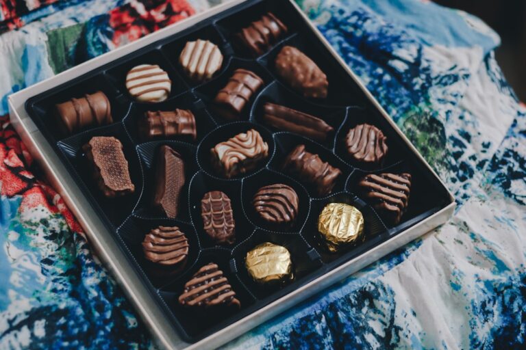Chocolade proeverij thuis met ambachtelijke bonbons op schaal